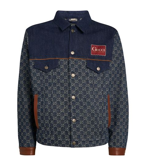 gucci denim mens|gucci gg print jacket men's.